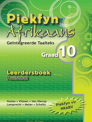 cover image of Piekfyn Afrikaans Huistaal Leerdersboek Graad 10